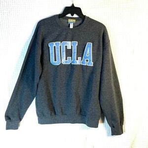 Vintage UCLA Bruins Bearwear Sz Medium Stitched Logo Charcoal Grey RIP AT CUFF